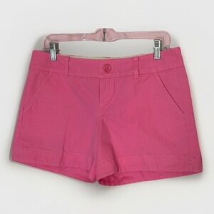 Lilly Pulitzer Pink Chino Short Women 6 Preppy Golf Coastal Old Money Textured